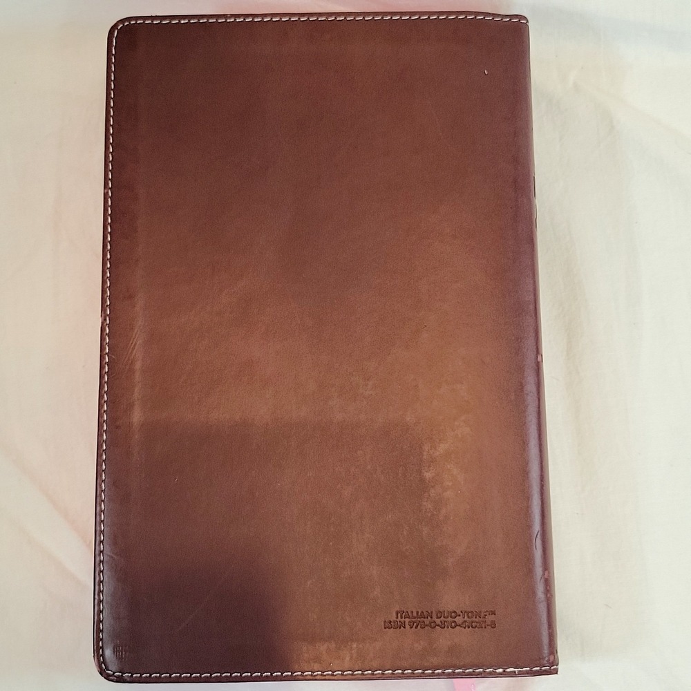 Zondervan NIV True Images Bible Teen Girls Brown Pink Flower Italian Duo-Tone - Picture 4 of 12